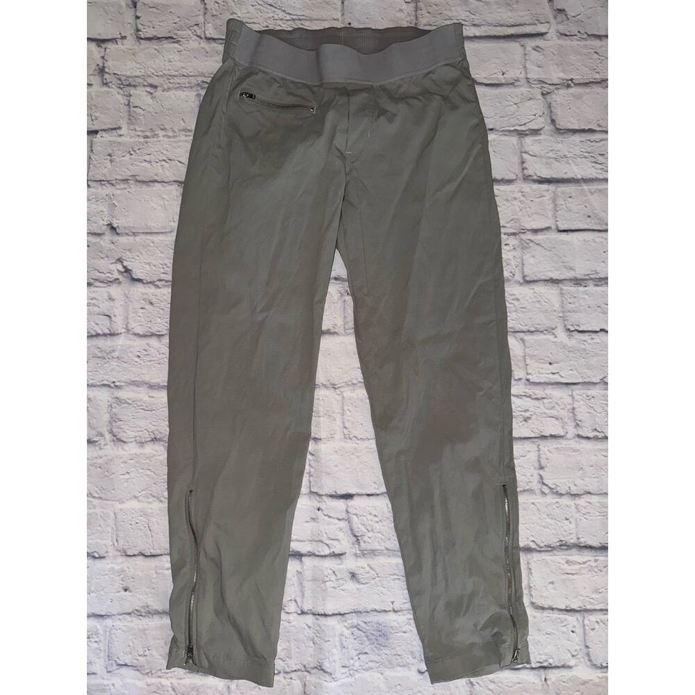 ATHLETA Women Mod Trekkie Crop Woven Pull-On Pants (291743) Gray Size 6